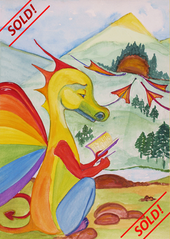 Baby Rainbow Dragon - Sold